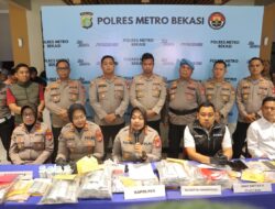 Polres Metro Bekasi Beserta Polsek Jajaran Bongkar 18 Kasus Obat Keras Daftar G, 19 Ribu Butir Disita