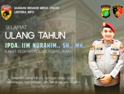 Jajaran Redaksi Lentera Info Ucapkan Selamat Ulang Tahun ke-39 Kanit Reskrim Polsek Pebayuran