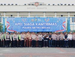 Polres Metro Bekasi Gelar Apel Siaga Kamtibmas, 500 Paket Sembako Dibagikan untuk Perkuat Sinergi dengan Masyarakat