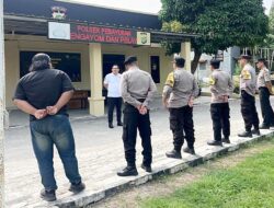 Disiplin Adalah Kunci, Pesan Tegas Kanit Reskrim dalam Apel Pagi Polsek Pebayuran