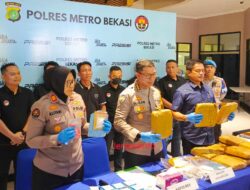 Satnarkoba Polres Metro Bekasi Bongkar Jaringan Narkoba: 17 Kg Ganja, Sabu dan 27.400 Butir Obat Disita