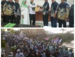 Diiringi Ribuan Massa Pendukung, H. Midi Edys Resmi Daftar Bakal Calon Kepala Desa Karangreja