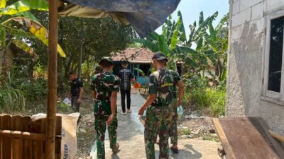 Kodim 0509/Kab.Bekasi Pastikan Hasil TMMD Berkualitas, Jalan Beton Sasaran 6 Jalani Perawatan Rutin