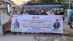 Tak Tinggal Diam, Karang Taruna Cikarang Selatan-Pebayuran Salurkan Air Bersih ke Sumberurip