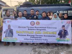 Tak Tinggal Diam, Karang Taruna Cikarang Selatan-Pebayuran Salurkan Air Bersih ke Sumberurip