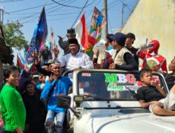 Dikawal Ribuan Simpatisan, Bahrudin Nomor Urut 1 Gelar Kampanye Keliling Desa Karangreja