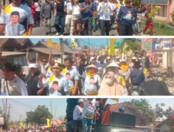 Ribuan Massa Tumpah ke Jalan, H. Abdul Rohim Alias Noing Nomor Urut 1 Tebar Energi Kuat di Pilkades Karanghaur