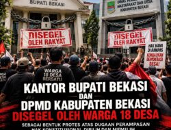 KANTOR BUPATI BEKASI DAN DPMD DISOROT WARGA 18 DESA